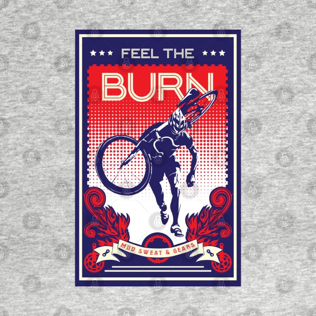 Feel the Burn retro cycling poster by SFDesignstudio